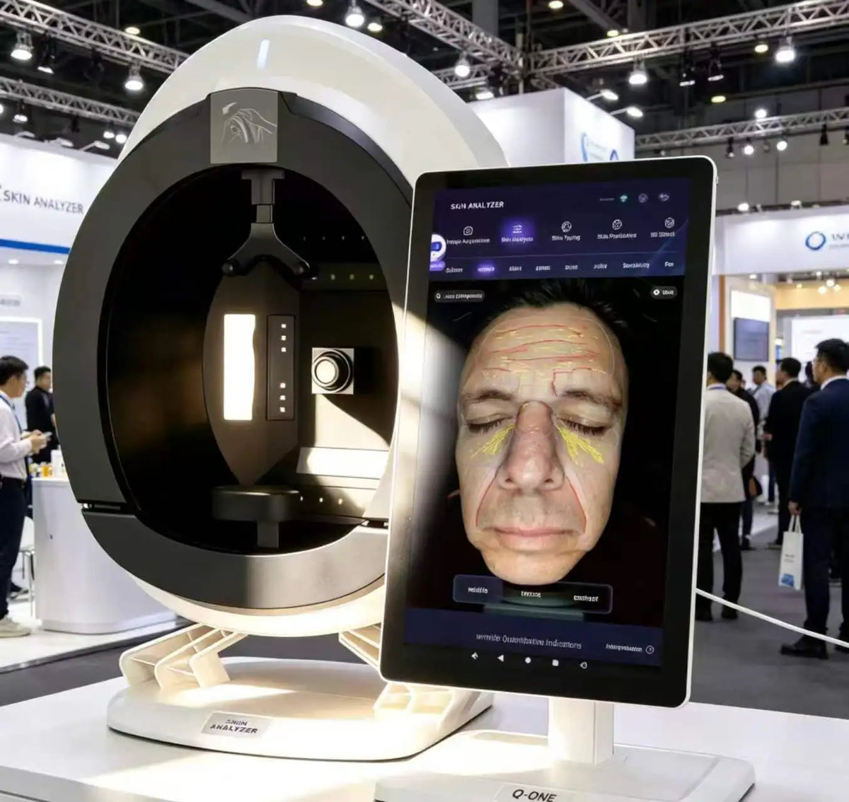 AI Skin Q1 3D Facial Skin Analyzer Multi-Spectrum Skin Diagnosis System with HD Camera for Salon Spa Home Use