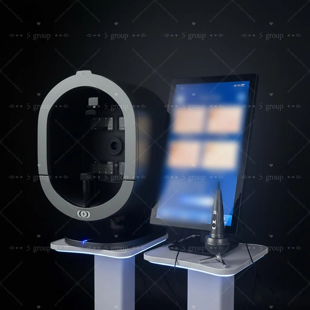 21.5 Inch X5 Facial Skin Analyzer  3D AI Hair Analysis Machine 8 Light Spectrum Skin Analysis Scanner For Business Beauty Care